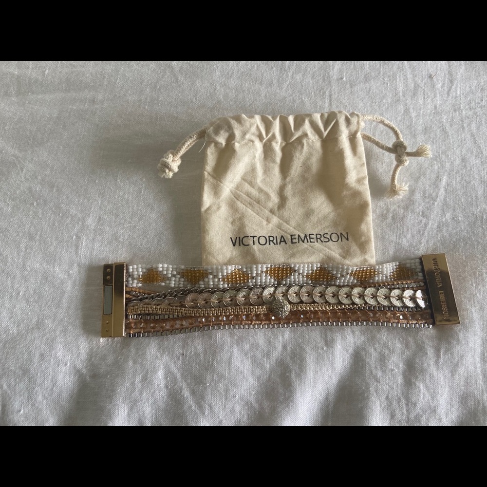 Victoria Emerson Gold Attica Bracelet Wrap Cuff